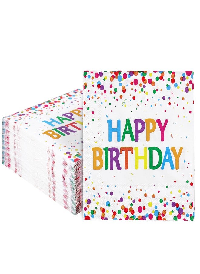 وولاين مجموعة مناديل ورقية من والين، 100 قطعة، مزينة بنقاط ملونة، مناسبة لحفلات أعياد الميلاد، سميكة، للاستخدام مرة واحدة، مثالية للمشروبات والحلويات. - Image 1